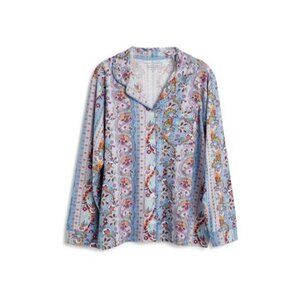 Vera Bradley Womens Shirt Provence Paisley Stripes Size:L NWT